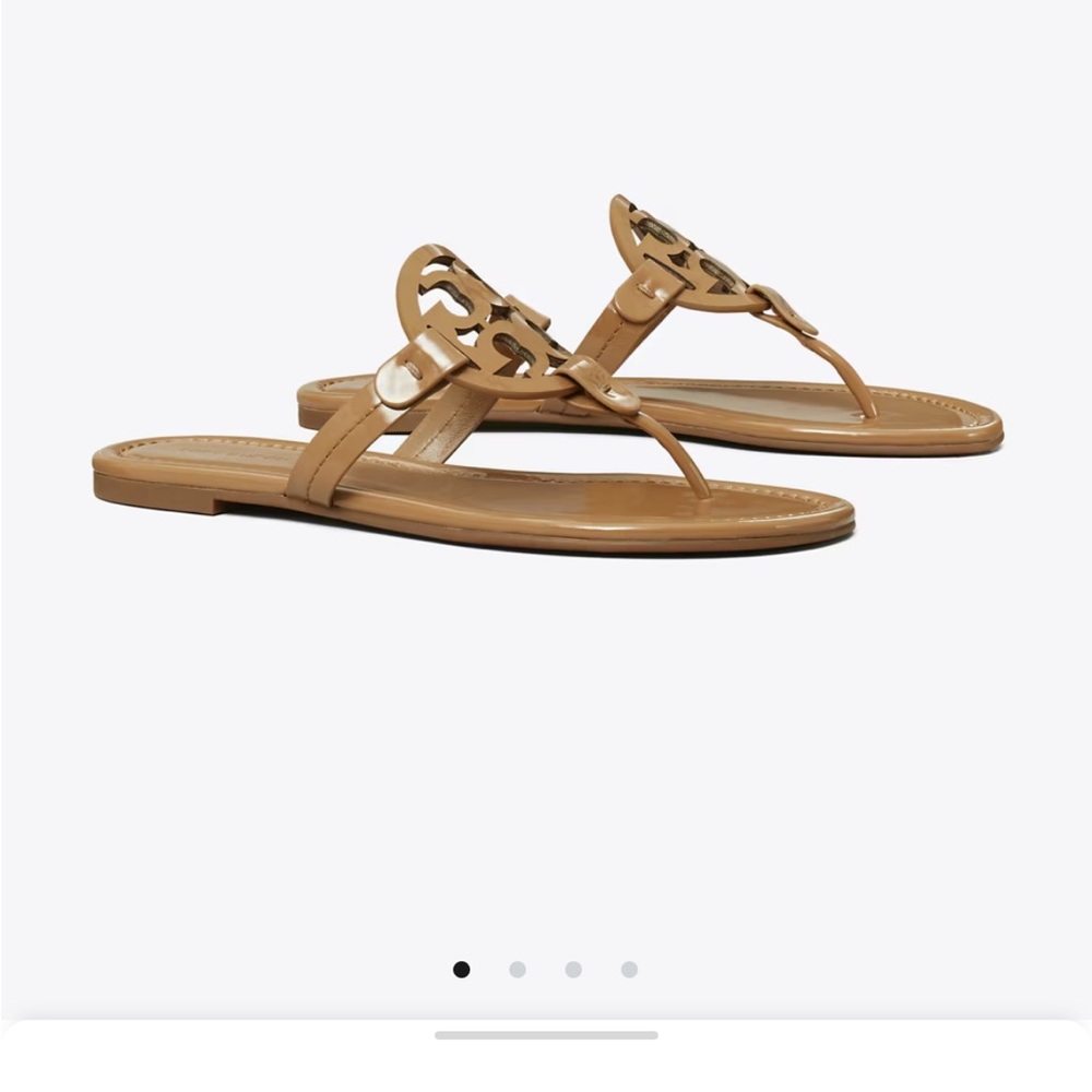 Tory Burch tan patent sandal